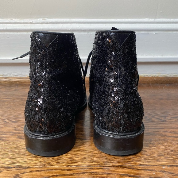 SAINT LAURENT Dylan Paillette Ankle Boots - Picture 4 of 8